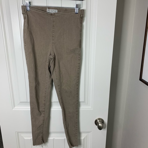 Free People easy going jeggings khaki size 26 - Picture 3 of 9